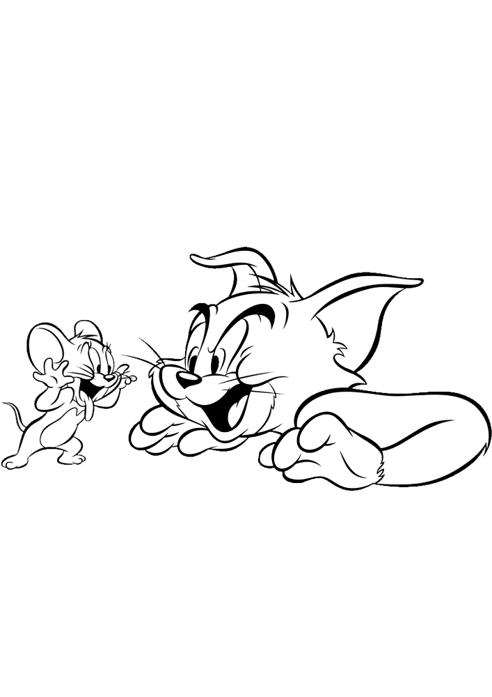 Jerry the mouse makes Tom the cat laugh